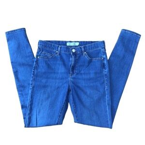 TOPSHOP moto jeans Leigh style blue stretchy denim high rise skinny size 30